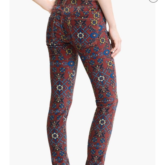 Current/Elliot vintage print ankle crop jean 27 - Picture 3 of 4